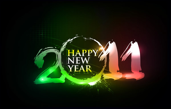 free vector Happy new year 2011 eps Vector part03
